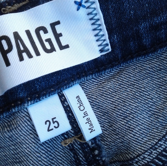 Paige Catalina blue jean cut off short shorts - Picture 6 of 6